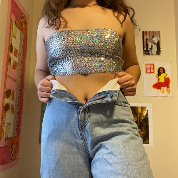 Sequined UO Tube Top NWOT - Picture 2 of 4